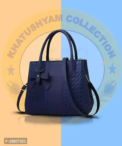 Classic Solid PU Handbag For Women-thumb0