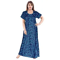 jwf Women's Pure Cotton Printed Attractive Maxi Comfortable Nightdresses ( Combo Pack of 2 PCs.)-thumb1