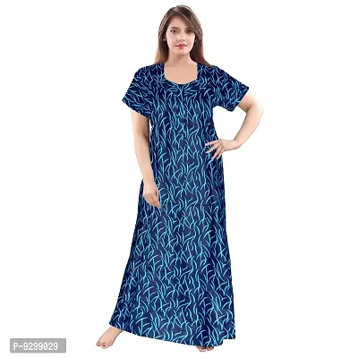 jwf Women's Pure Cotton Printed Attractive Maxi Comfortable Nightdresses ( Combo Pack of 2 PCs.)-thumb2