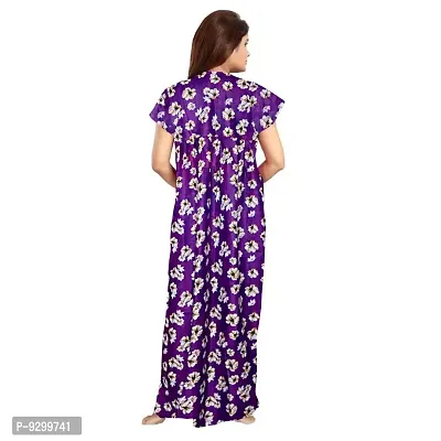 jwf Women's Cotton Printed Night Dress Maxi Gown Nighties Nighty Nightwear Inner  Sleepwear (Combo Pack of 2)-thumb3