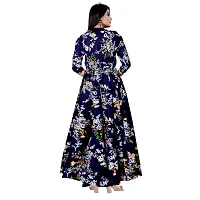 jwf Women Beautiful Rayon Fabric Fit and Flare Maxi Dress Gown Kurties (Free Size Upto XXL)-thumb1