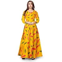 jwf Women Rayon A-Line Western Maxi Dress Gown for Girl/Women/Ladies (Free Size Upto XXL)-thumb2