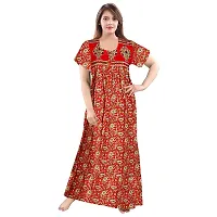 jwf Women's Pure Cotton Printed Full Length Attractive Maxi Nightdresses ( Combo Pack of 2 PCs.)-thumb3