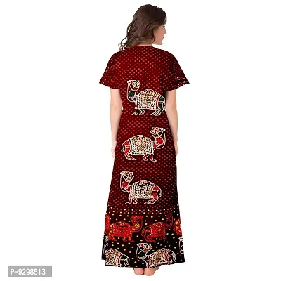 jwf Women's Cotton Printed Maxi Nighty (MAX_023_Multicoloured_Free Size)-thumb2