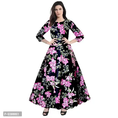 jwf Women Rayon Casual Wear Western Maxi Dress Gown for Girl/Women/Ladies