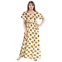 jwf Women's Cotton Printed Maxi Nighty (Pack of 2)-thumb1