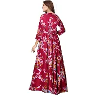 jwf Trendy Modern Women's Wear Rayon Regular Kurta Kurti Gown Anarkali Long Dresses-thumb1