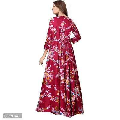 jwf Trendy Modern Women's Wear Rayon Regular Kurta Kurti Gown Anarkali Long Dresses-thumb2