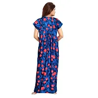 jwf Women's Pure Cotton Regular Jaipuri Maxi Nightdress (Multicolor, Free Size)-thumb2