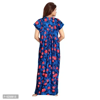 jwf Women's Pure Cotton Regular Jaipuri Maxi Nightdress (Multicolor, Free Size)-thumb3