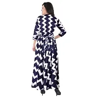 jwf Women's Fashionable Rayon 3/4 Sleeve Fit and Flare Full-Length Maxi Dress-thumb1