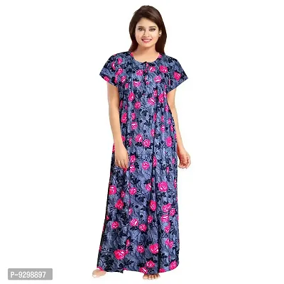 jwf Women's Pure Cotton Regular Maternity Nighty Jaipuri Night Gown Nighty (Free Size ( Upto XXL )-thumb2