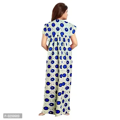 jwf Women's 100% Cotton Printed Regular Maxi Maternity Wear Sleepwear Nightdresses ( Pack of 2 PCs.)-thumb3