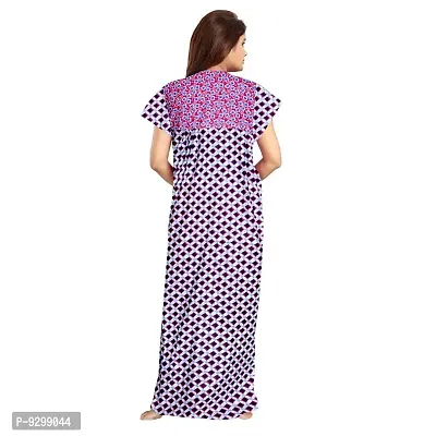 jwf Women's Cotton Printed Attractive Maternity Wear Comfortable Maxi Nightdresses ( Combo Pack of 2 PCs.)-thumb5