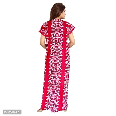 jwf Women's Cotton Printed Midi Nightwear (SON_6818 L_Multicolour_Free Size)-thumb4