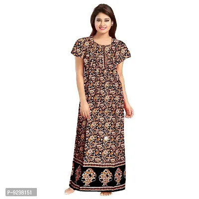 jwf Casual Wear Pure Cotton Maxi Nighty for Women-thumb3