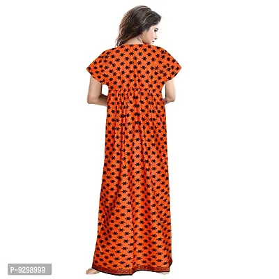 jwf Women's Pure Cotton Printed Attractive Maxi Maternity Wear Comfortable Nightdresses ( Combo Pack of 2 PCs.)-thumb5