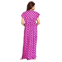 jwf Womens' Multicolor Jaipuri Rajasthani Printed Cotton Maxi Long Nighty-thumb1