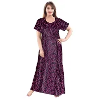 jwf Women's Pure Cotton Printed Attractive Maxi Comfortable Nightdresses ( Combo Pack of 2 PCs.)-thumb3