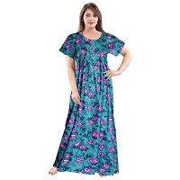 jwf Women's Pure Cotton Printed Attractive Maxi Nightdresses ( Combo Pack of 2 PCs.)-thumb3