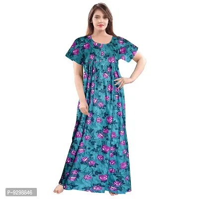 jwf Women's Pure Cotton Printed Attractive Maxi Nightdresses ( Combo Pack of 2 PCs.)-thumb4