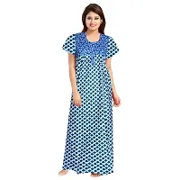 jwf Women's Cotton Printed Attractive Maternity Wear Comfortable Maxi Nightdresses ( Combo Pack of 2 PCs.)-thumb1