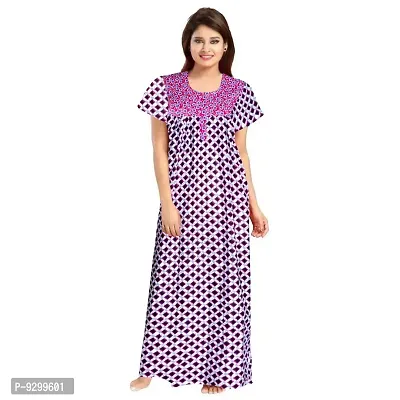 jwf Women's Cotton Printed Attractive Maternity Wear Comfortable Maxi Nightdresses ( Combo Pack of 2 PCs.)-thumb4