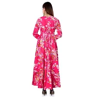 jwf Trendy Modern Women's Wear Rayon Regular Kurta Kurti Gown Anarkali Long Dresses-thumb1