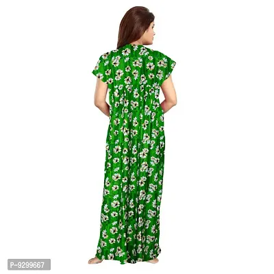 jwf Women's Cotton Printed Night Dress Maxi Gown Nighties Nighty Nightwear Inner  Sleepwear (Combo Pack of 2)-thumb3