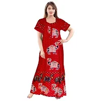 jwf Women's Pure Cotton Gujri Printed Attractive Maxi Nightdresses ( Combo Pack of 2 PCs.)-thumb3