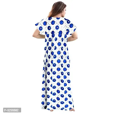 jwf Women's Pure Cotton Regular Jaipuri Maxi Nightdress (Multicolor, Free Size)-thumb3