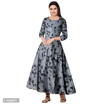 jwf Women's Fashionable Rayon 3/4 Sleeve Fit and Flare Full-Length Maxi Dress-thumb0