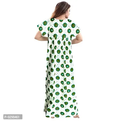 jwf Women's Cotton Printed Maxi Nighty - Free Size-thumb5