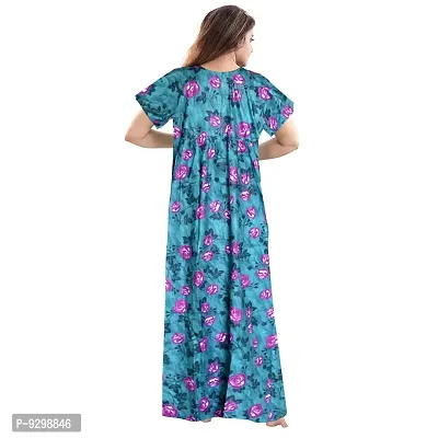 jwf Women's Pure Cotton Printed Attractive Maxi Nightdresses ( Combo Pack of 2 PCs.)-thumb5