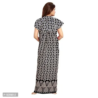 jwf Women's Cotton Printed Full Length Maxi Maternity Wear Nighties-thumb2