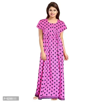 jwf Womens' Multicolor Jaipuri Rajasthani Printed Cotton Maxi Long Nighty-thumb0