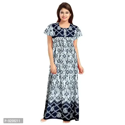 jwf Women's Cotton Maxi Night Dress (Multicolour, Free Size)-thumb0