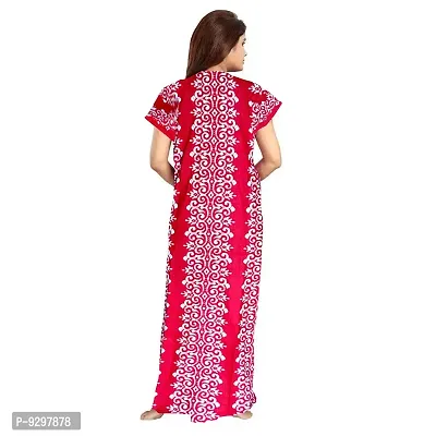 jwf Women Full Length Cotton Sleepwear Nighty (Multicolour L-XL) -Combo Pack of 2 Pieces-thumb3