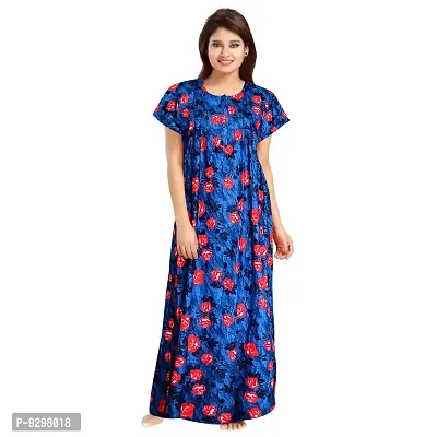 jwf Women's Pure Cotton Regular Jaipuri Maxi Nightdress (Multicolor, Free Size)-thumb2