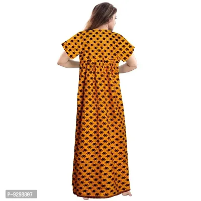 jwf Women's Pure Cotton Printed Full Length Front Zipper Comfortable Maxi Nightdresses ( Pack of 2 PCs.)-thumb5