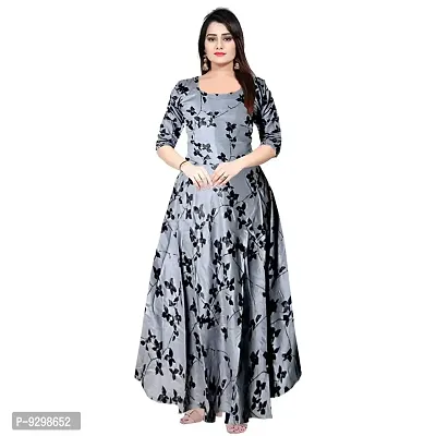 Women Beautiful Rayon Fabric Fit And Flare Maxi Dress