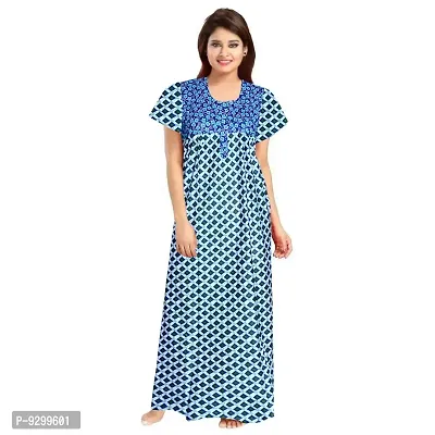 jwf Women's Cotton Printed Attractive Maternity Wear Comfortable Maxi Nightdresses ( Combo Pack of 2 PCs.)-thumb2