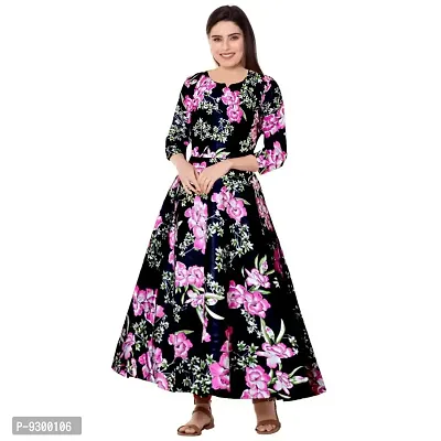 jwf Women Rayon Casual Wear Western Maxi Dress Gown for Girl/Women/Ladies