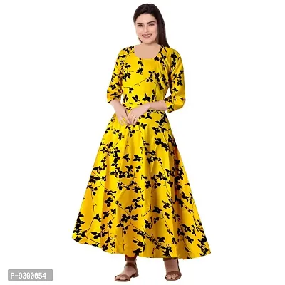 jwf Women Rayon Casual Wear Western Maxi Dress Gown for Girl/Women/Ladies