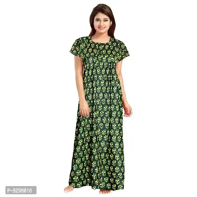 jwf Women's Pure Cotton Regular Jaipuri Maxi Nighty (Multicolor, Free Size)-thumb2