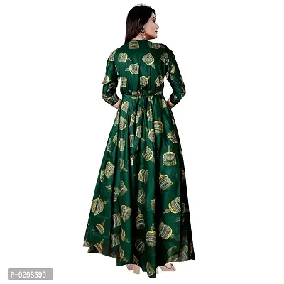 jwf Women Stylish Round Neck Anarkali Long Gown Kurties Dresses (Free Size Upto XXL)-thumb2