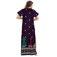 jwf Women's Pure Cotton Gujri Printed Attractive Maxi Nightdresses ( Combo Pack of 2 PCs.)-thumb4