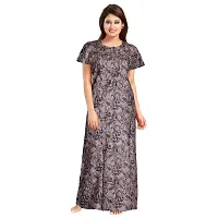 jwf Casual Wear Pure Cotton Maxi Nighty for Women-thumb1