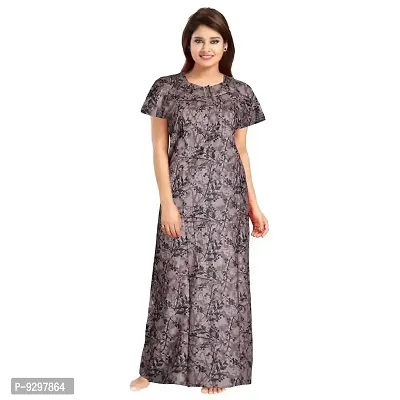 jwf Casual Wear Pure Cotton Maxi Nighty for Women-thumb2