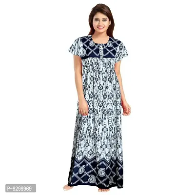 jwf Women's 100% Cotton Printed Regular Maxi Maternity Wear Sleepwear Nightdresses ( Pack of 2 PCs.)-thumb4